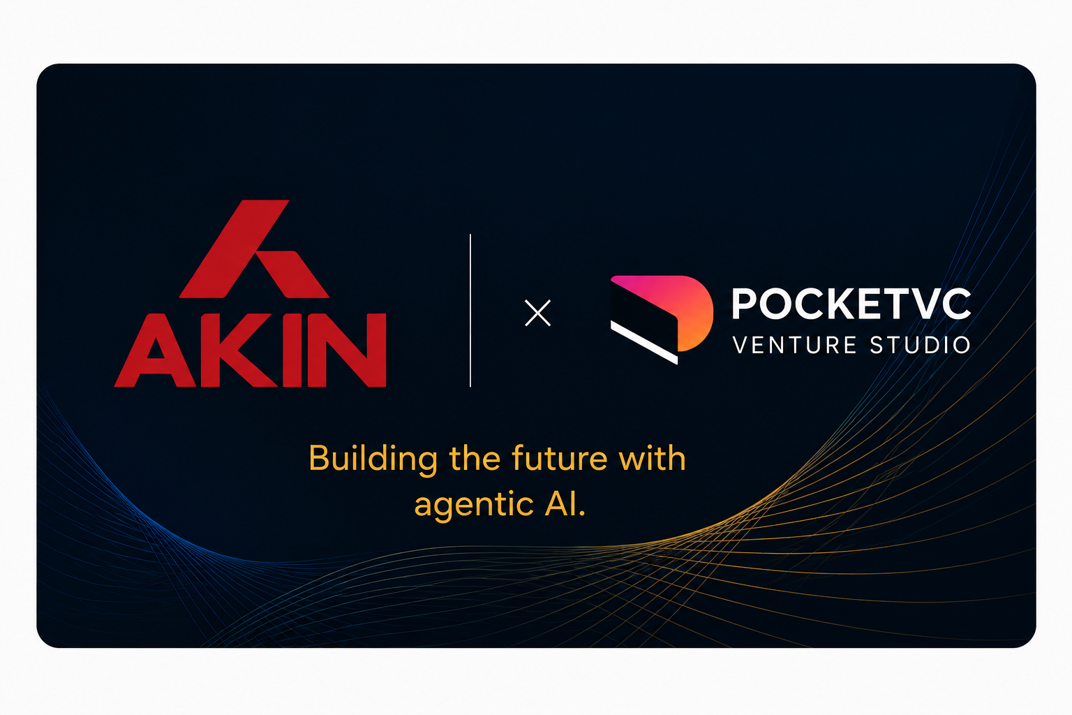 Akin Industry and PocketVC Venture Studio partnership visual